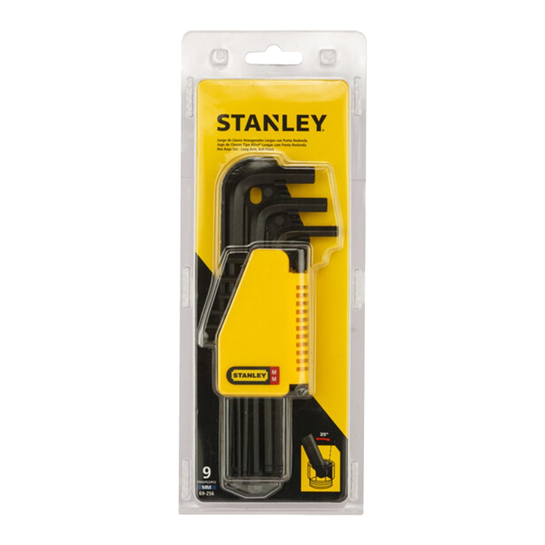 Juego De 9 Llaves Hexagonales Largas Con Punta Redonda Stanley 69-256 ...