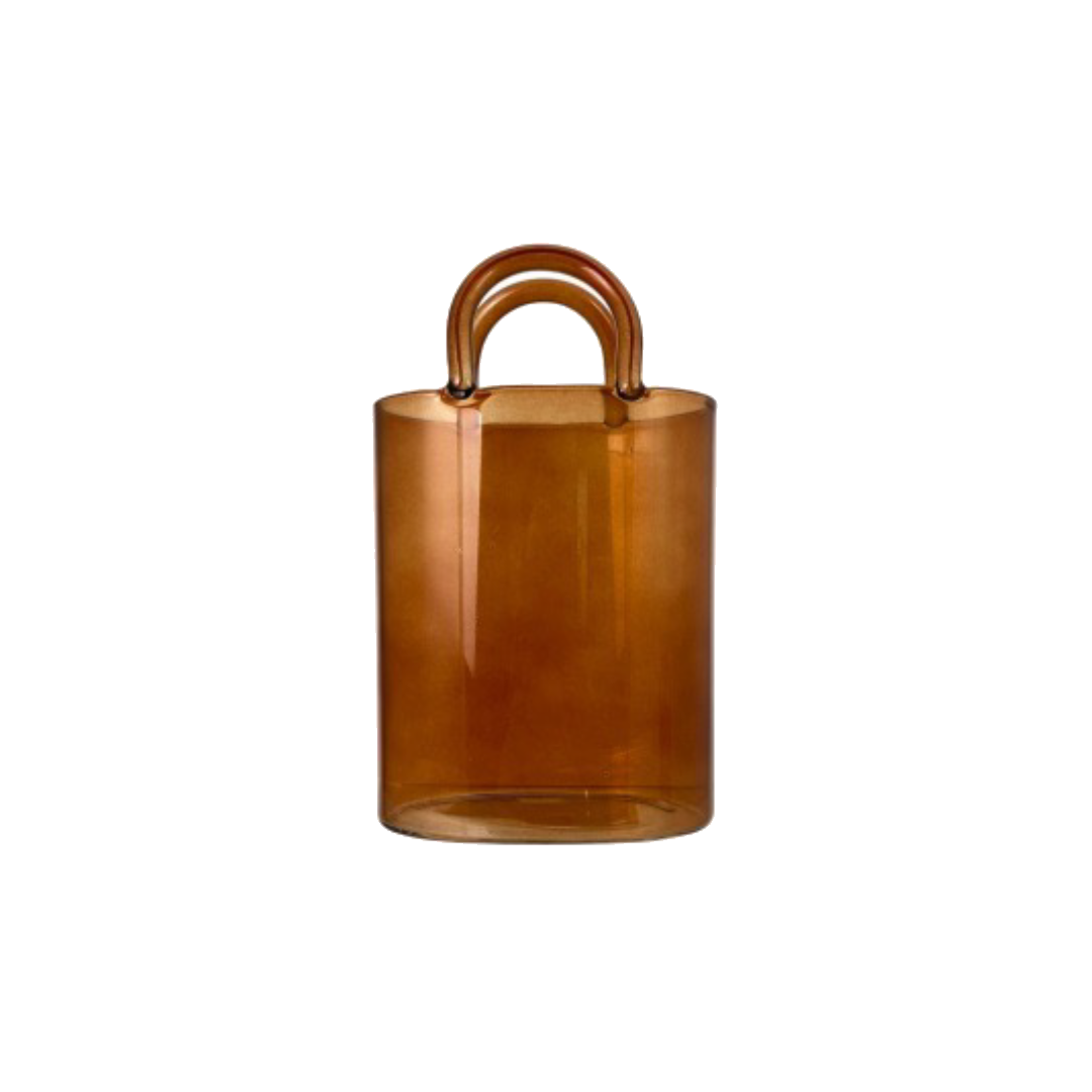 Florero Forma De Cartera Color Café 11X7.5X18Cm 412-960090 | ElBaratillo